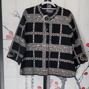 Bugatteli Snap Button Cardigan Rabbit Fur Detail Womens Size Medium